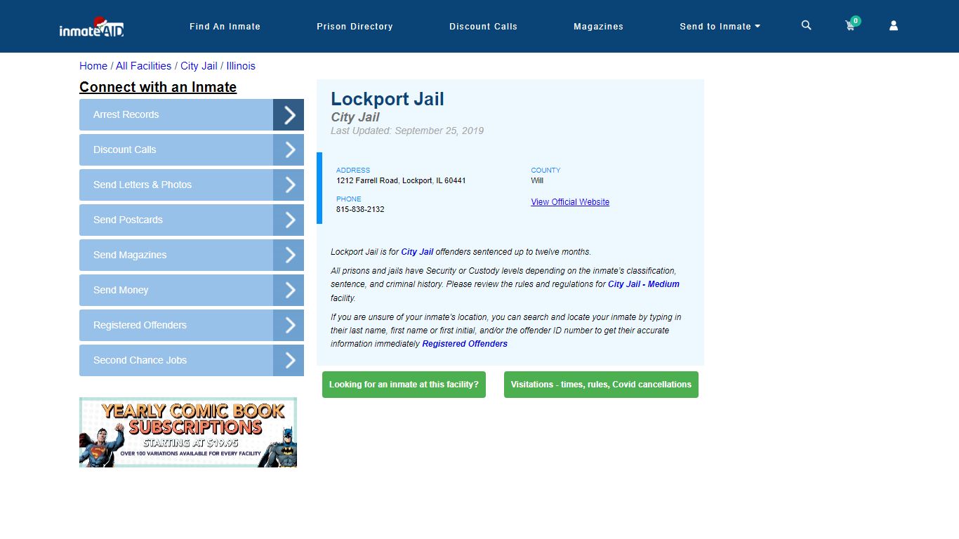 Lockport Jail | Inmate Locator